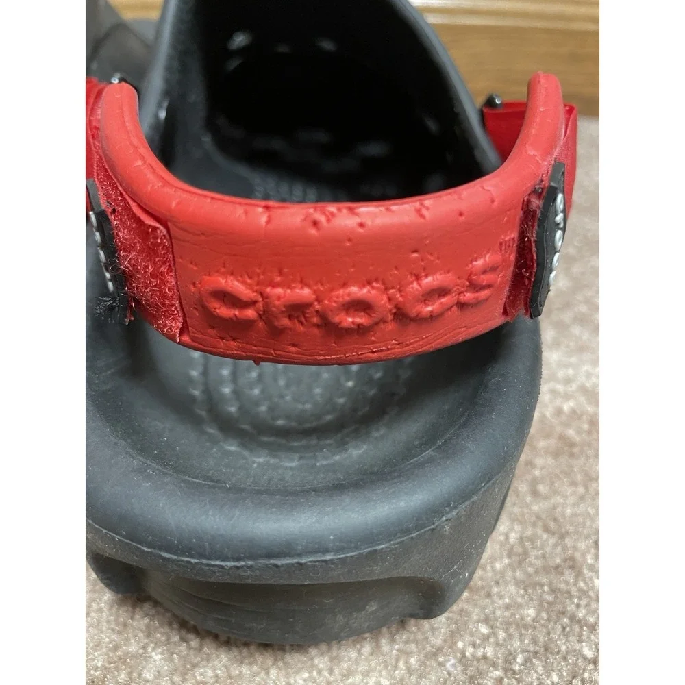 Crocs Off Road Sport Clogs Slides Slip On Adjustable Slingback Mens Sz 12 Black